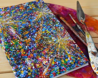 A5 NoteBook:Dandelion Seeds-Art Student Gift-Christmas/Xmas-Stationary Gifts for her under 5-Stocking Stuffer Gifts Women-Blank Sketchbook