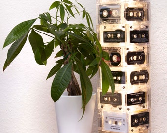 Retro Recycled Cassette Lamp