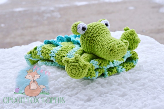 Download Custom Crocodile Lovey Crochet Soft Toy Alligator Baby
