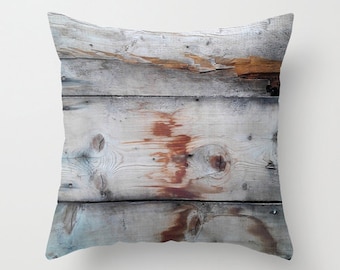 Photo Pillow Cover Decorative Barn wood Pillow Rustic Pillow Brown Pillow