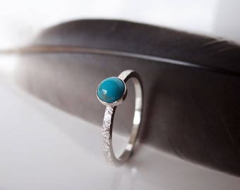 Turquoise Stacking Ring - December Birthstone Ring - Birthstone Ring