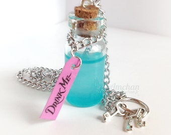 Drink Me Necklace/Keychain - Alice in Wonderland