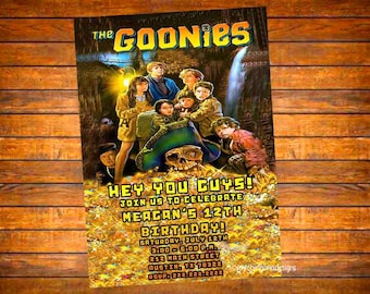 Custom DIGITAL Goonies Movie Invitation