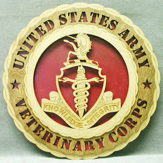 Custom 12 Wood US Army Veterinary Corps Wall Tribute