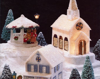 Winter Village (plastic canvas needlepoint) from Annie's Attic | Craft Book