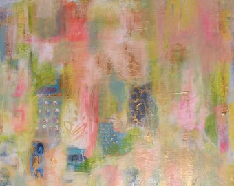 Original Abstract Painting 16" x 20" Acrylic on Canvas Modern Wall Art, Contemporary Home Decor