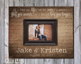personalized wooden picture frame with family name wedding
