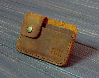 card holder personalized gift wallet for men leather card holder gift for men gift for her cardholder leather Personalized free