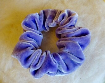 Hair Scrunchies Light Purple Silk Velvet Hair Tie Retro Elastic No Slip Accessory Pony Tail Holder Hair Wrap Messy Bun Hair Elastic Handmade