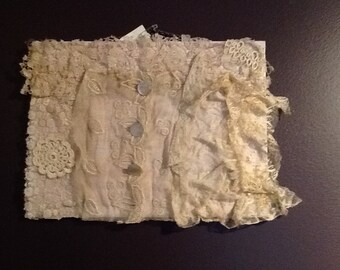vintage fabric collage