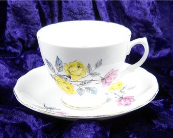 Vintage Royal Imperial Finest Bone China Cup and Saucer Made In England