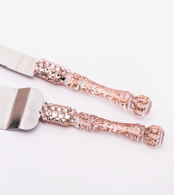  wedding  cake  server set  rose  gold  Wedding  rose  gold 