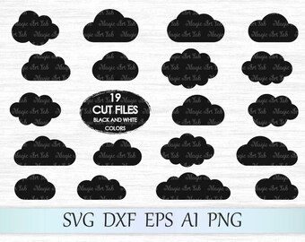 Cloud svg file, Cloud clipart, Cloud vector, Cloud bundle Svg, Cloud clip art, Cloud cricut, Clouds silhouette, Cloud cut file, Digital file