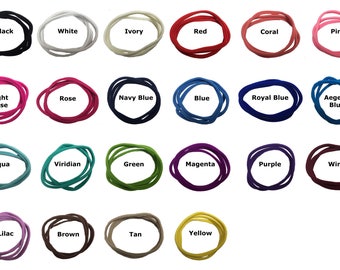 Nylon Elastic Headbands, Elastic Nylon Baby Head Bands, Stretch Nylon Headbands, Pantyhose Headbands 22 Colors - Thick