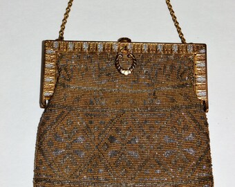 Antique Steel Cut Beaded Handbag