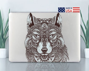 Macbook Air Macbook cas 12 dur étui Macbook Air 11 13 Macbook cas Pro dur Macbook Pro Retina 13 15 étui pour ordinateur portable housse CZ2015 de loup