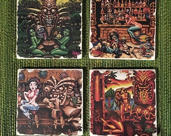 BigToe Art Sandstone Coaster Set #1