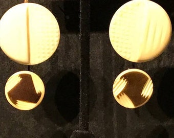 Vintage Repurposed Button Earrings