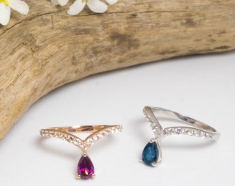 silver ring and blue topaz london
