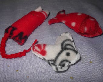 Red CATNIP CAT TOYS for your cat to enjoy!