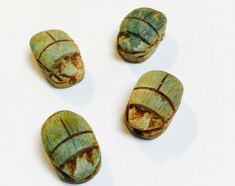 Scarab Beetle Beads - 4 Pieces - #513