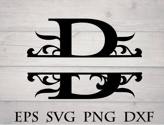 Monogram Split Letter Svg / Divided Initial B Svg Swirl