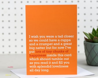 Lots Of Tiny Chunks Of Happiness - Greetings Card