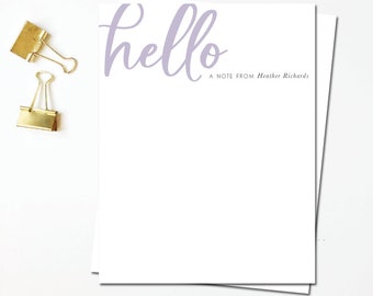 personalized stationery - hand illustrated - flat notes - personal stationery - thank you - note to say hi - custom - business stationery
