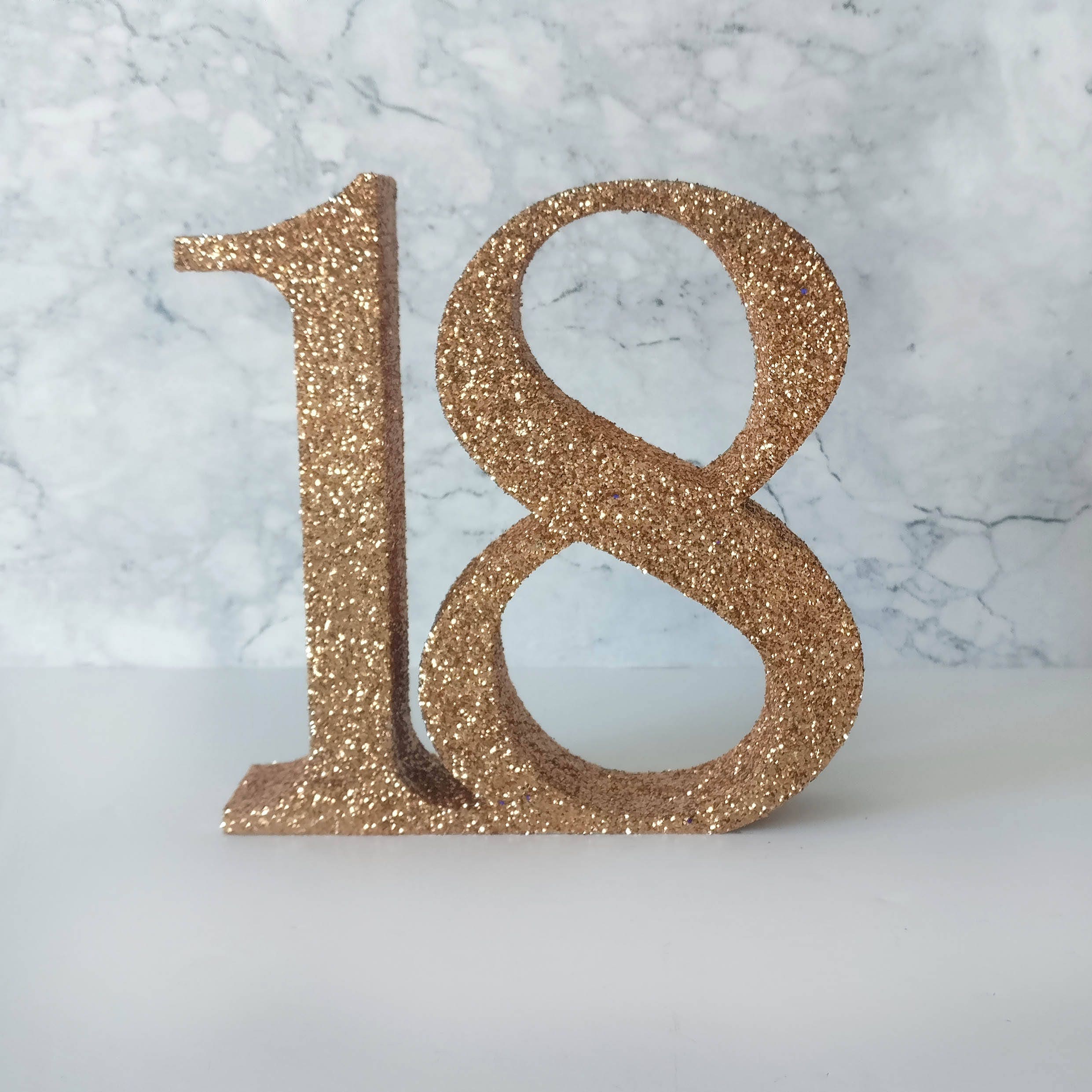 Glitter Birthday Numbers Age Table Number Sweet 16 18 21