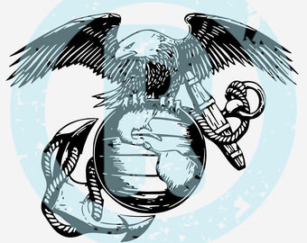 USMC, Eagle Globe and Anchor, EGA, SVG, Cricut, Vinyl, Graphic