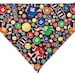 Dog Bandana M and M's, Slip Over the Collar Dog Bandana, M & M Dog Scarf, Dog Accessory, No tie Dog Bandana, Pet Accessory, Quiltsy Handmade