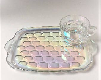 Berwick Boopie Vintage Glass Snack Sets Clear Glass Snack Berwick Boopie Vintage Glass Snack Sets Clear Glass Snack