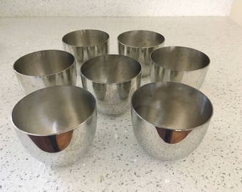 Vintage Pewter 7 Jefferson Cups