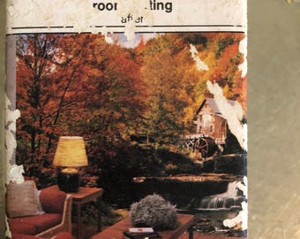 vintage wall mural woods Old Grist mill visual effects nib creek cabin decor