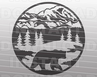 Free Free 275 Mountain Range Bear Svg SVG PNG EPS DXF File