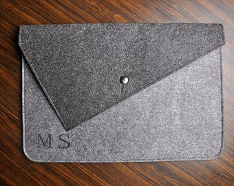 Macbook air sleeve, 13 inch Macbook Laptop Case ,Ipad pro case, Felt laptop case, MacBook Pro Case. Personalized logo, Christmas gifts, 1D15