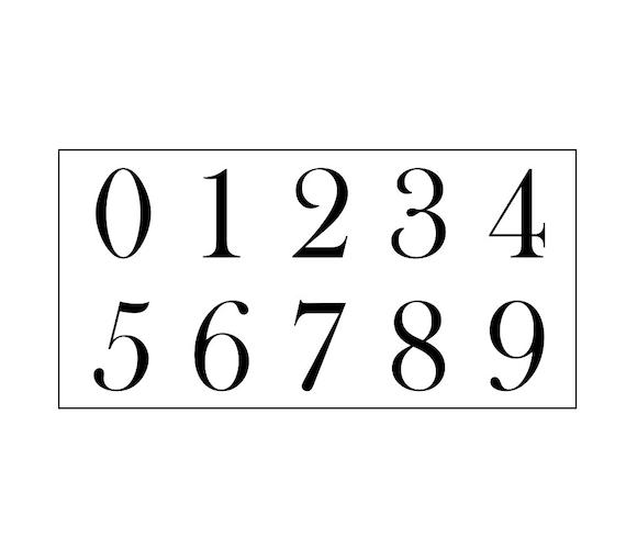 Number Stencil 115 Numbers 0 to 9 Great for signs and