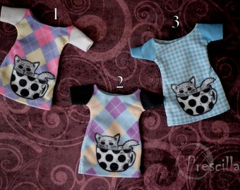 3 styles! Handmade Clothes for Monster Doll — T-shirt with a picture (print)