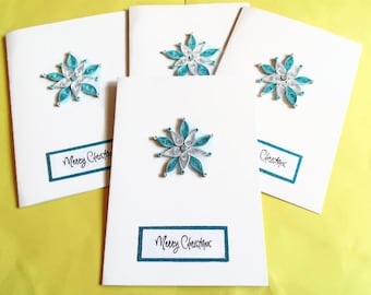 Christmas cards set, Christmas cards, holiday card set, holiday cards, Xmas cards, quilled cards, Merry Christmas cards, greeting card