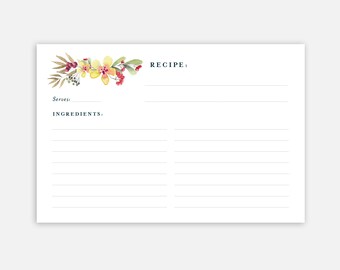 Best Of 40 Modern Recipe Card Template