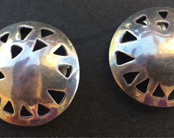 Modernist Sterling Silver Earrings