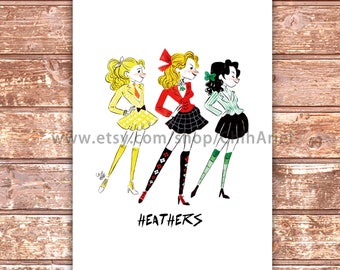 4 x 6 Heathers musical postcard