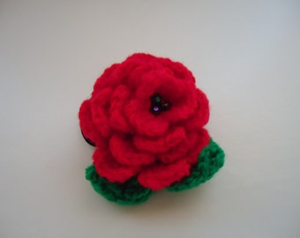 The Spanish Flower. Handmade Crochet PonyTail Holder