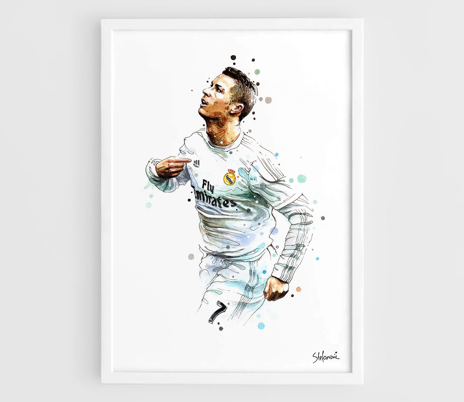 Cristiano Ronaldo Real Madrid CR7 A3 Wall Art Print Poster Cristiano Ronaldo Re