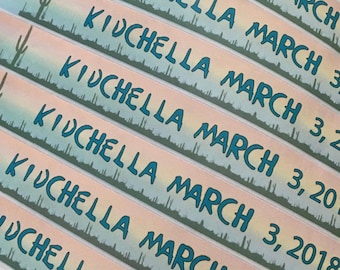 150 Coachella style Paper Wristbands FULL COLOR - same day shipping - Kidchella party wristbands -
