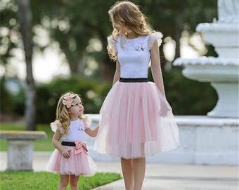 Mother Daughter matching tutu outfits personalization available, mommy and me outfits,Birthday Celebration Mother Daughter matching outfits