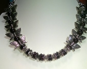 Garnet Necklace and Earrings
