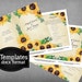 Rustic Sunflower Wedding Program Template Order of Service