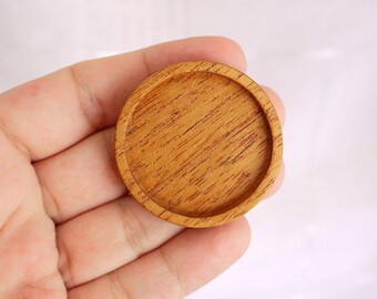 Fine finished NO laser hardwood bezel setting - Mahogany - 38 mm cavity - (Z383-M)