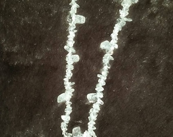 Clear Quartz and Ice Flake Quartz Necklace